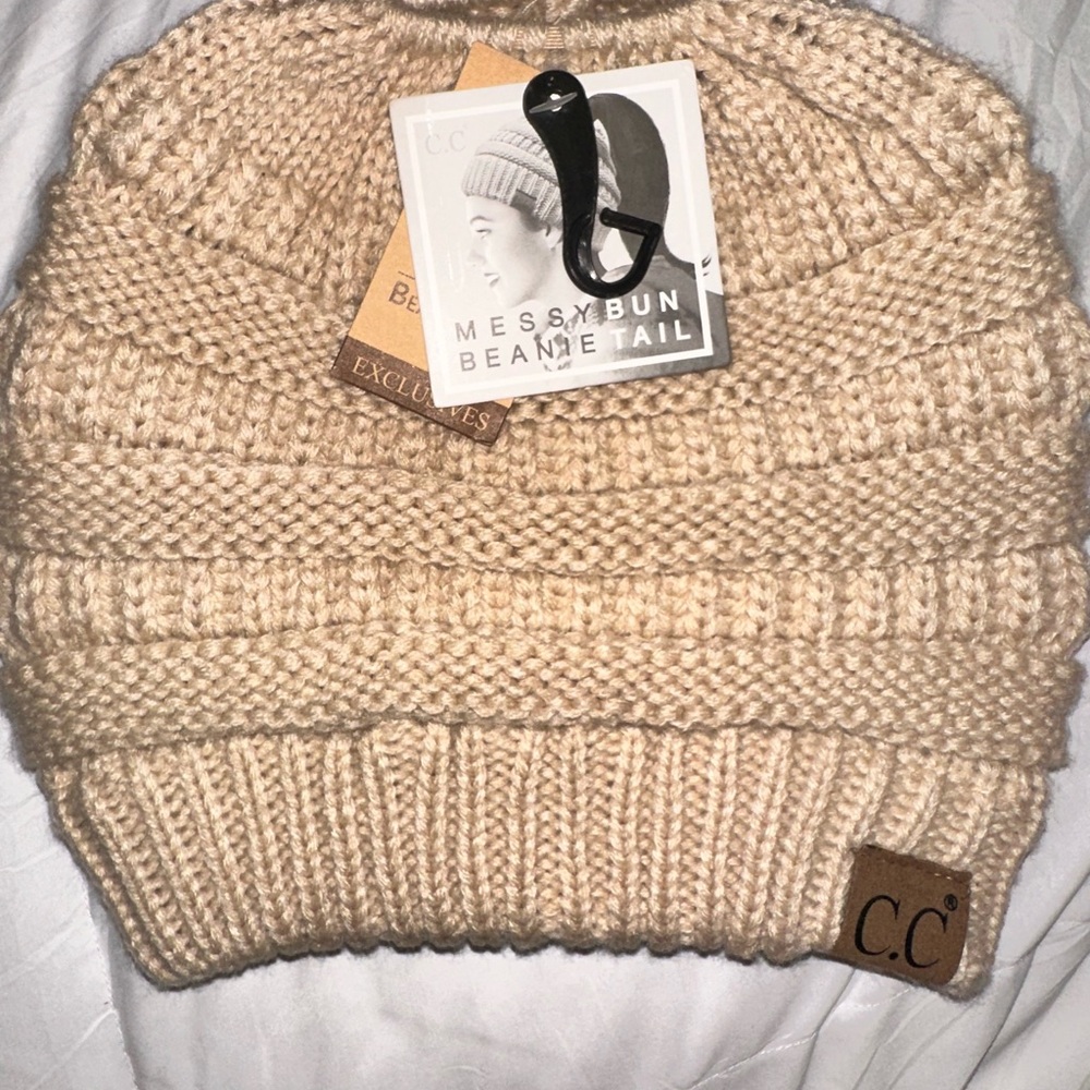 C.C Tan Knit Beanie